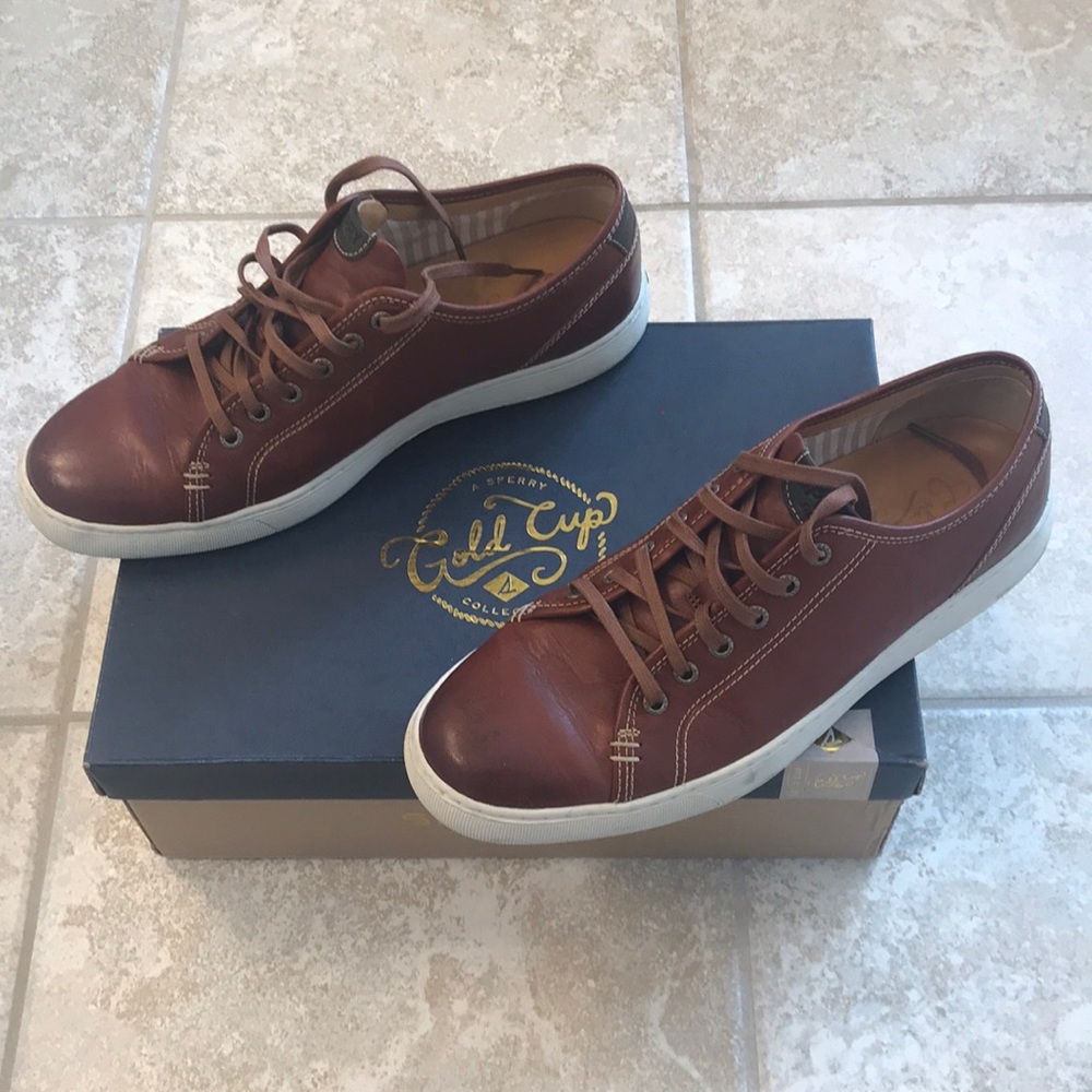 Sperry Tan Sport Casual Gold Cup Sneakers